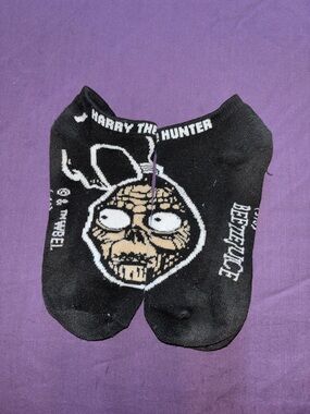 Harry the Hunter Beetlejuice Graphic No-Show Socks - Black